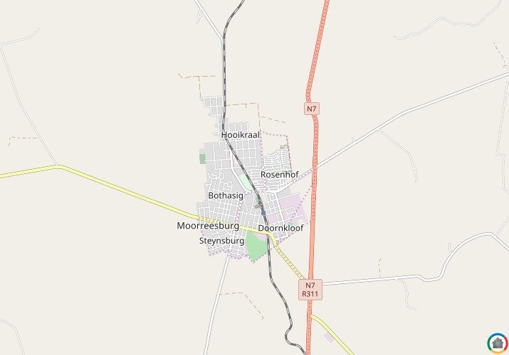Map location of Moorreesburg